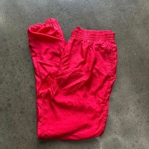 Vintage Red Nylon Lined Size Medium Track Pants